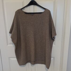 Vince Ribbed Knit Poncho Size M